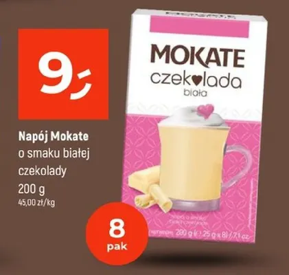 Napój Mokate o smaku białej czekolady 8-pak promocja w Dealz
