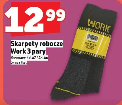Skarpety robocze Work 3 pary promocja w TOPAZ