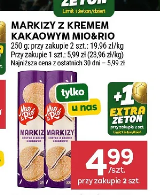 Markizy z kremem kakaowym Mio&Rio promocja w Stokrotka