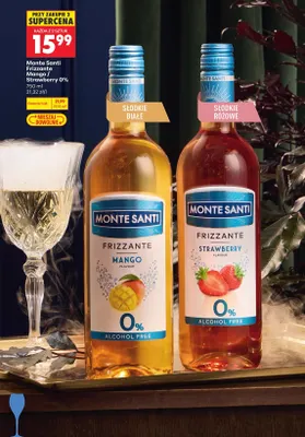 Wino bezalkoholowe Monte Santi Frizzante Strawberry promocja w Biedronka