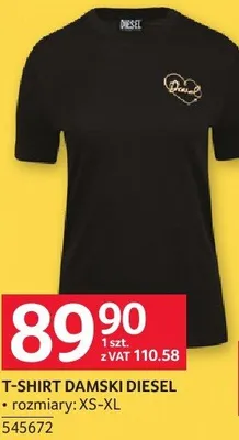 T-shirt damski Diesel rozmiary XS-XL 545672 promocja w Selgros
