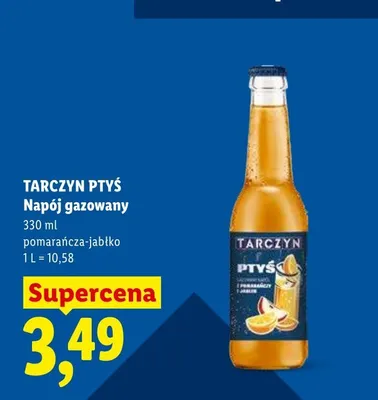 Napój gazowany Tarczyn Ptyś pomarańcza-jabłko promocja w Lidl