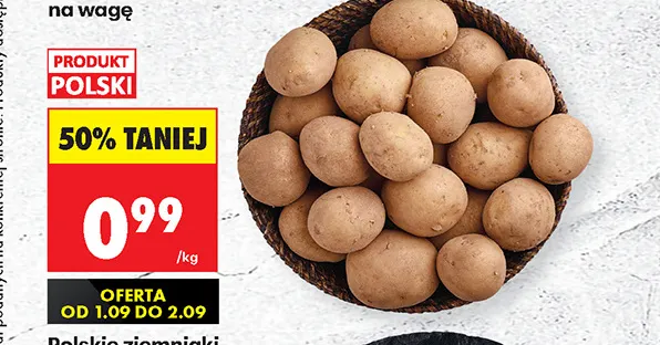 Ziemniaki polskie na wagę promocja w Biedronka