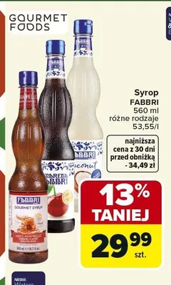 Syrop FABBRI promocja w Carrefour