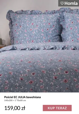 Pościel bawełniana 160 x 200 cm + 2 x 70 x 80 cm Textim promocja w Homla