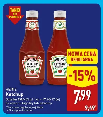 Ketchup pikantny Heinz promocja w Aldi