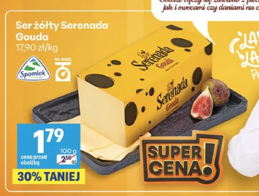 Ser żółty Serenada Gouda promocja w Delikatesy Centrum