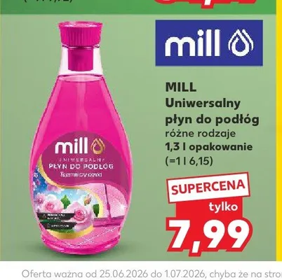 Uniwersalny płyn do podłóg Mill promocja w Kaufland