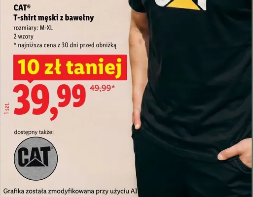 T-shirt męski z bawełny promocja w Lidl