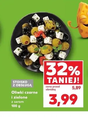 Oliwki czarne i zielone z serem promocja w Kaufland