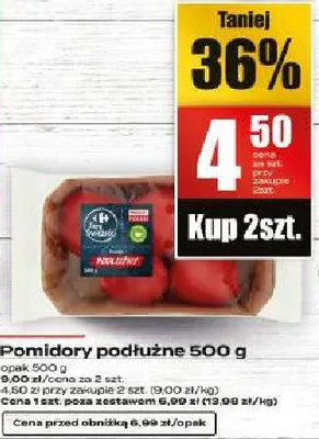 Pomidory podłużne 500g promocja w Supeco