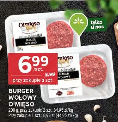 Burger wołowy O!Mięso promocja w Stokrotka