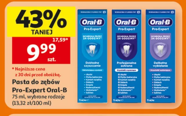 Pasta do zębów Pro-Expert Oral-B promocja w Auchan