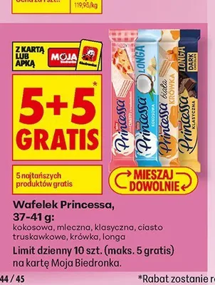 Wafelek Princessa klasyczna promocja w Biedronka
