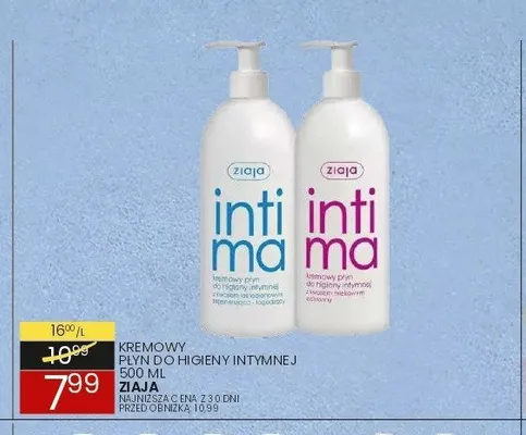 Płyn do higieny intymnej Ziaja Intima promocja w Wafelek