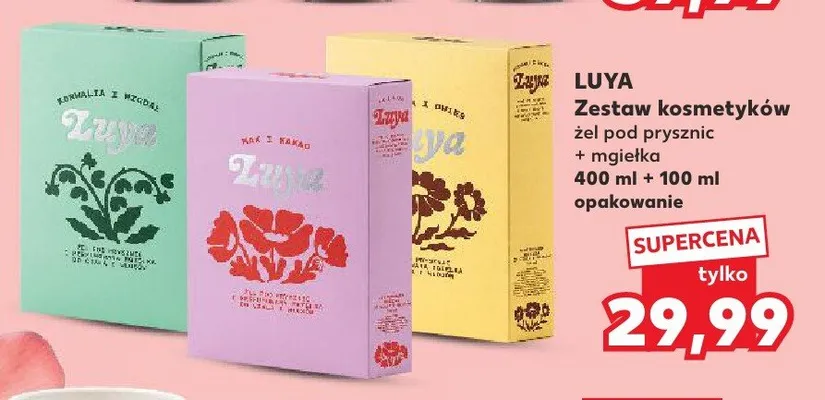 Zestaw kosmetyków Luya żel pod prysznic + mgiełka promocja w Kaufland