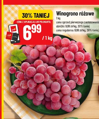 Winogrona różowe promocja w POLOmarket