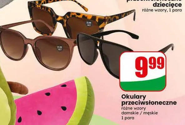 Okulary przeciwsłoneczne różne wzory damskie/męskie 1 para promocja w Dino