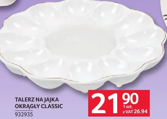Talerz na jajka okrągły classic promocja w Selgros