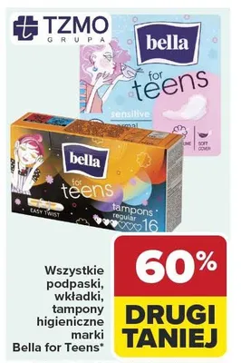 Podpaski Bella for Teens promocja w Carrefour