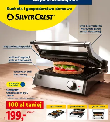 Grill kontaktowy 3w1 promocja w Lidl