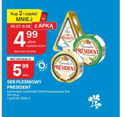 Ser pleśniowy Brie Président promocja w Chorten