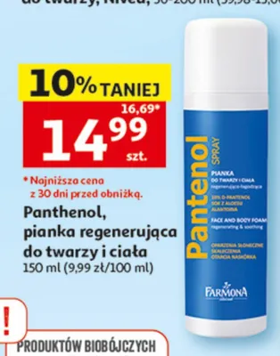 Pianka regenerująca do twarzy i ciała Farmona Panthenol promocja w Auchan