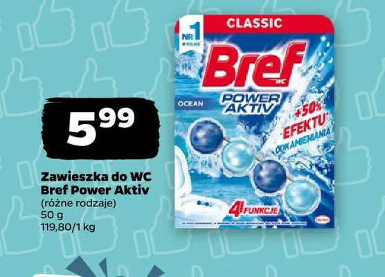 Zawieszka do WC Bref Power Aktiv promocja w Netto