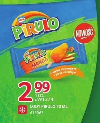 Lody Pirulo Mango 70 ml promocja w Selgros
