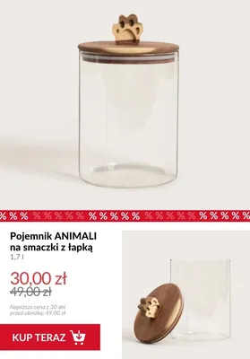 Pojemnik ANIMALI na smaczki z łapką 1,7 l promocja w Homla