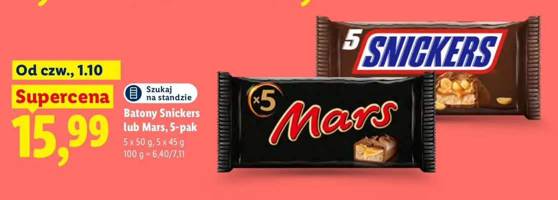 Batony Mars 5-pak promocja w Lidl