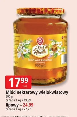 Miód lipowy Au Nid d'Abeille promocja w Leclerc