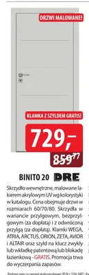 Skrzydło wewnętrzne BINITO 20 DRE promocja w Dobre Dla Domu