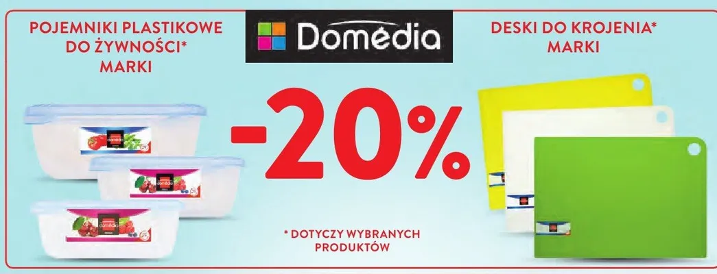 Pojemniki plastikowe do żywności Domedia promocja w Intermarche