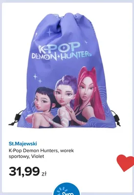 Worek sportowy St.Majewski K-Pop Demon Hunters Violet promocja w Smyk