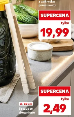 Szczypce drewniane 30 cm promocja w Kaufland