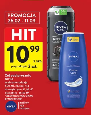 Żel pod prysznic Acti Clean promocja w Intermarche