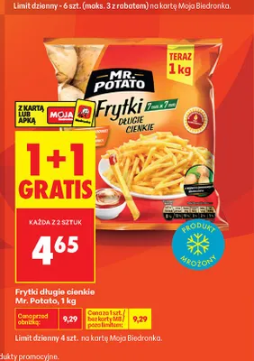 Frytki długie cienkie Mr. Potato promocja w Biedronka