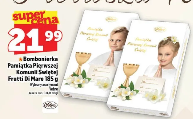 Bombonierka Pamiątka Pierwszej Komunii Świętej Frutti Di Mare Vobro promocja w TOPAZ