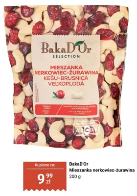 Mieszanka nerkowiec-żurawina BakaD'Or promocja w Biedronka