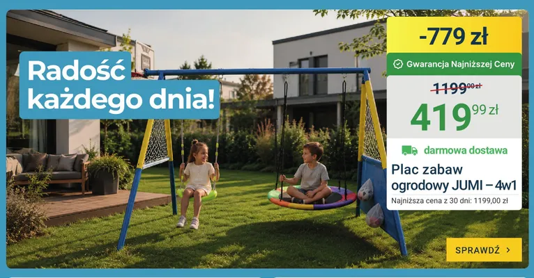 Plac zabaw ogrodowy Jumi 4w1 promocja w ERLI