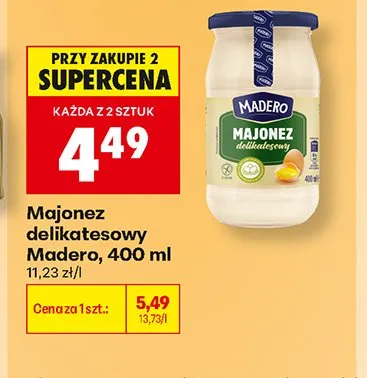 Majonez delikatesowy Madero promocja w Biedronka