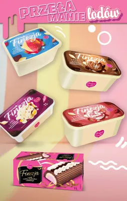 Lody Finezja o smaku śmietankowym z bakaliami Amore Gusto promocja w POLOmarket