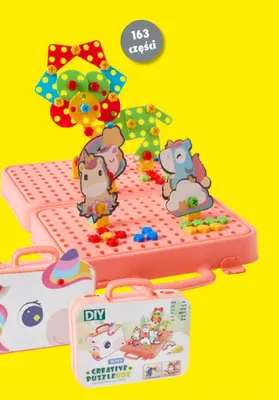 Zestaw kreatywnych puzzli promocja w Tedi