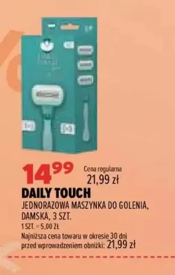 Jednorazowa maszynka do golenia damska Daily Touch promocja w Drogerie Natura