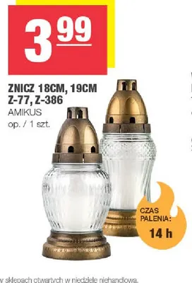 Znicz Amikus Z-77 18 cm promocja w SPAR