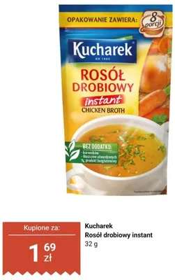 Rosół drobiowy instant Kucharek promocja w Dino