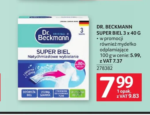 Wybielacz Dr. Beckmann Super Biel promocja w Selgros