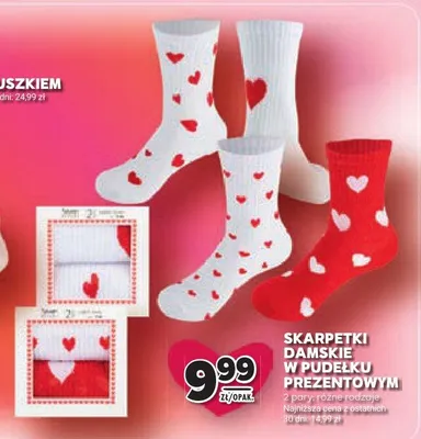 Skarpetki damskie w pudełku prezentowym promocja w Stokrotka