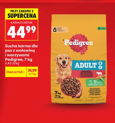 Sucha karma dla psa z wołowiną i warzywami Pedigree promocja w Biedronka